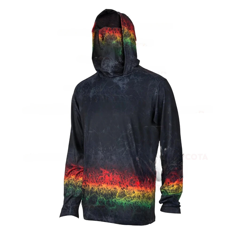 Men's Fishing Hoodie Shirts UP - Fishing Mask Sun Protection ulasan dan harga